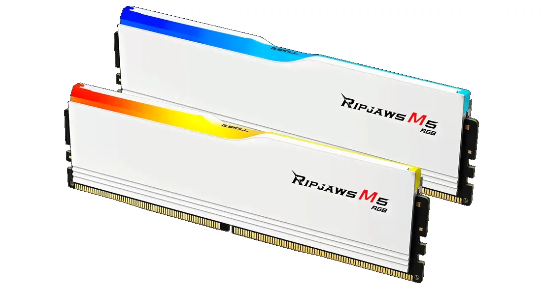 Модуль памяти DDR5 32GB (2x16Gb) 6400MHz G.SKILL Ripjaws M5 RGB F5-6400J3239G16GX2-RM5RW White