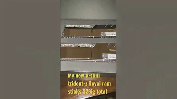 My new g-skill trident z royal ram sticks 32Gigs total